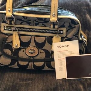 Coach Bonnie black and white Authentic purse